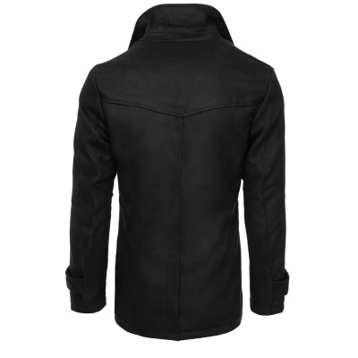 Juodos spalvos vyriškas paltas Toni-Paltai-Vyriškos Striukės ir Paltai