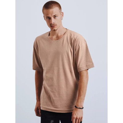 Vyriški rusvos spalvos marškinėliai Simple-Vienspalviai marškinėliai-Marškinėliai