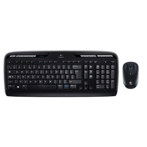 Logitech MK330 Combo Belaidė klaviatūra + pelė, US INT, Juoda-Klaviatūros, pelės ir