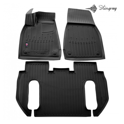 Kilimėliai 3D TESLA Model X 6 seats 2015+, 4 pc. black /5050033-Tesla-Pagal automobilį