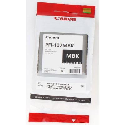 Kasetė Canon PFI-107MBK (6704B001) mate BK 130ml OEM-Rašalinės kasetės-Spausdintuvų kasetės