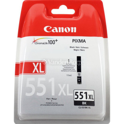 Kasetė Canon CLI-551XL BK 1125 psl OEM-Rašalinės kasetės-Spausdintuvų kasetės