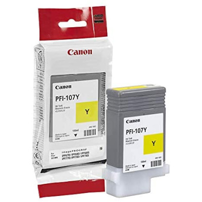 Kasetė Canon PFI-107Y (6708B001) YL 130ml OEM-Rašalinės kasetės-Spausdintuvų kasetės