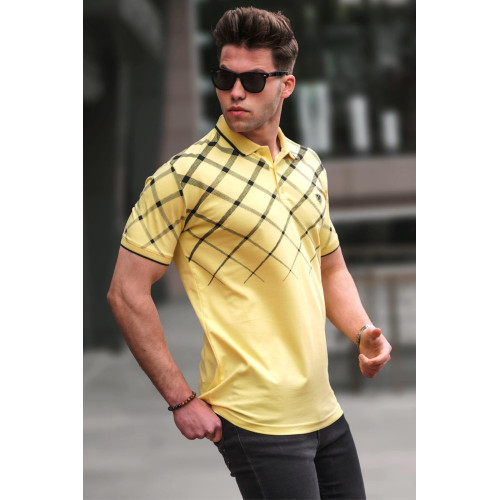 Vyriški geltonos spalvos marškinėliai Duba-Vyrams-APRANGA, AKSESUARAI