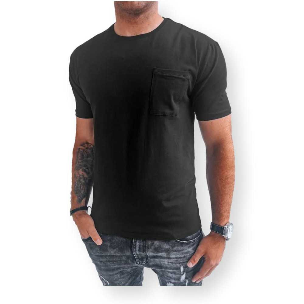 Juodi marškinėliai Malid-Vienspalviai marškinėliai-Marškinėliai