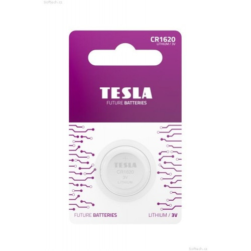 Baterija Tesla CR1620 Lithium 60 mAh (1 vnt)-Elementai, baterijos-Smulki elektronika