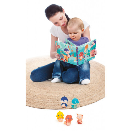 LUDI maudymosi knygelė su pirščiukų žaidimu-LUDI žaislai mažyliams-Žaislai kūdikiams, vaikams