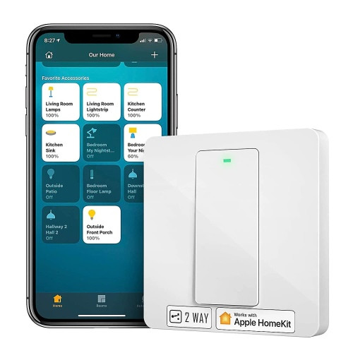 Ecost prekė po grąžinimo Meross HomeKit Smart Light Switch, 2way WiFi Wall Switch reikalauja