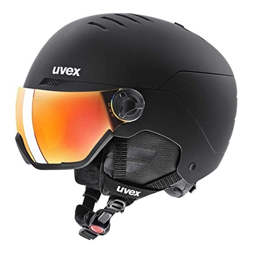 Ecost prekė po grąžinimo uvex Unisex Unisex Adults, Wanted Visor Ski Helmet, Black mat