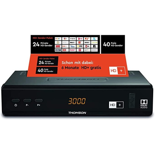 Ecost prekė po grąžinimo Thomson Ths844 skaitmeninis HD+ palydovinis imtuvas DVBS2 su HD-Garso