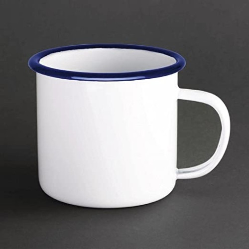Ecost prekė po grąžinimo Olimpijos emalio puodeliai, balta mėlyna, 35cl, pakuotė 6-Kitos ECOST