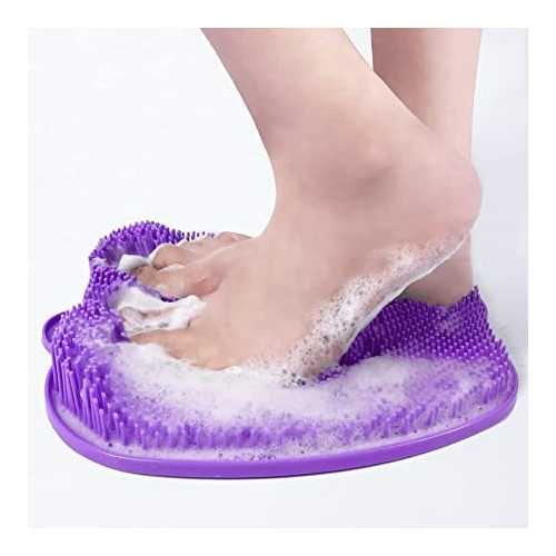 Ecost Dušo pėdų masažuoklio šveitimo kilimėlis, pėdų šveitiklio valymo šepetys su neslidžia
