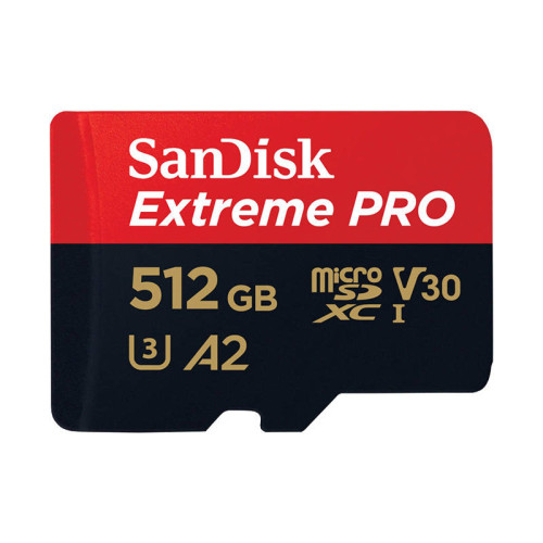 SANDISK EXTREME PRO microSDXC 512GB 200/140 MB/s UHS-I U3 memory card