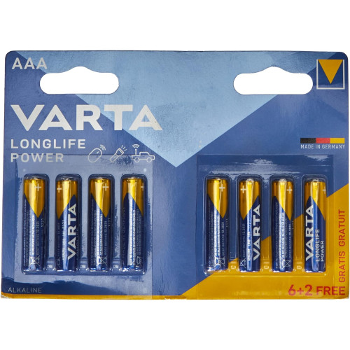 Varta High Energy LR03/AAA 6+2pcs Single-use battery Alkaline-Fotoaparatų