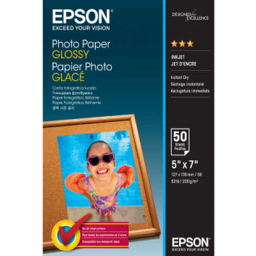 Fotopopierius Epson Photo Paper Glossy 50 sheets, 13 x 18 cm, 200 g/m²-Popierius ir popieriaus