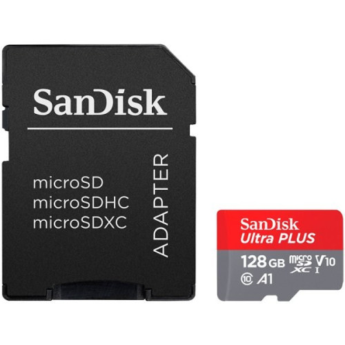 ATMINTIES KORTELĖ SANDISK 128GB microSDHC Card with Adapter-Atminties kortelės-Skaitmeninės