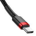 Kabelis USB C - USB C 1.0m QC3.0 PD2.0 Cafule red+black BASEUS-Telefonų laidai ir