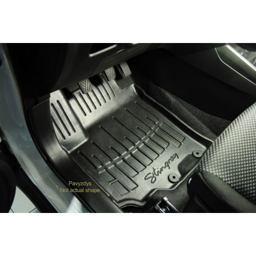 Kilimėliai 3D OPEL Vivaro B 2014+ 3 seats, 2 pc. (3 seats) black /5018342-Opel-Pagal automobilį
