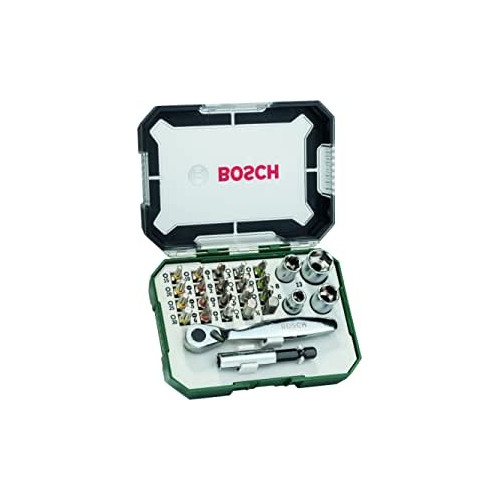 Ecost prekė po grąžinimo Bosch 2607017322 atsuktuvo antgaliai + reketas, 26 vnt.-Įrankiai-ECOST