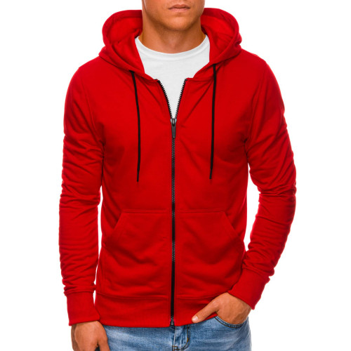 Vyriškas raudonas džemperis San-Džemperiai su gobtuvu-Vyriški džemperiai| Džemperiai