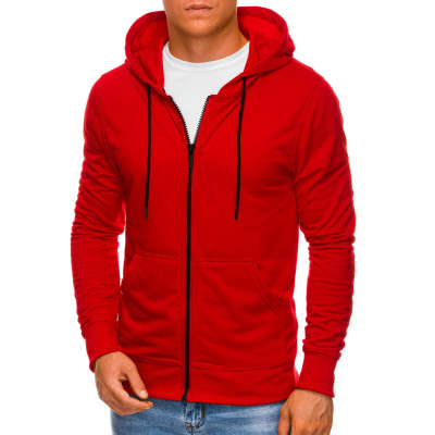 Vyriškas raudonas džemperis San-Džemperiai su gobtuvu-Vyriški džemperiai| Džemperiai
