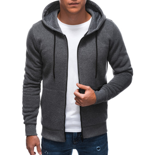 Vyriškas tamsiai pilkas džemperis San-Džemperiai su gobtuvu-Vyriški džemperiai| Džemperiai