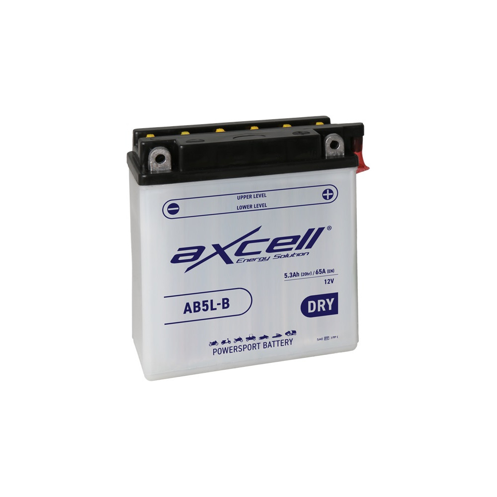 Axcell DRY 5Ah 65A -/+ 12V akumuliatorius 120x60x130mm-Akumuliatoriai