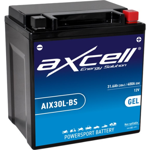 Axcell GEL 30Ah 400A -/+ 12V akumuliatorius 166x126x173mm-Akumuliatoriai