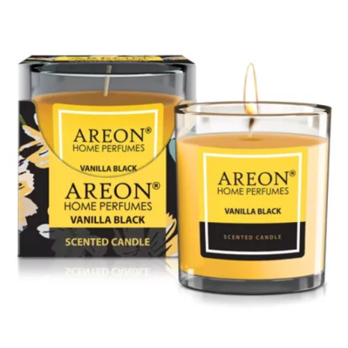 Aromatinė žvakė Vanilla Black, 120g (~25 h) │Areon-Namų kvapai-Interjero detalės