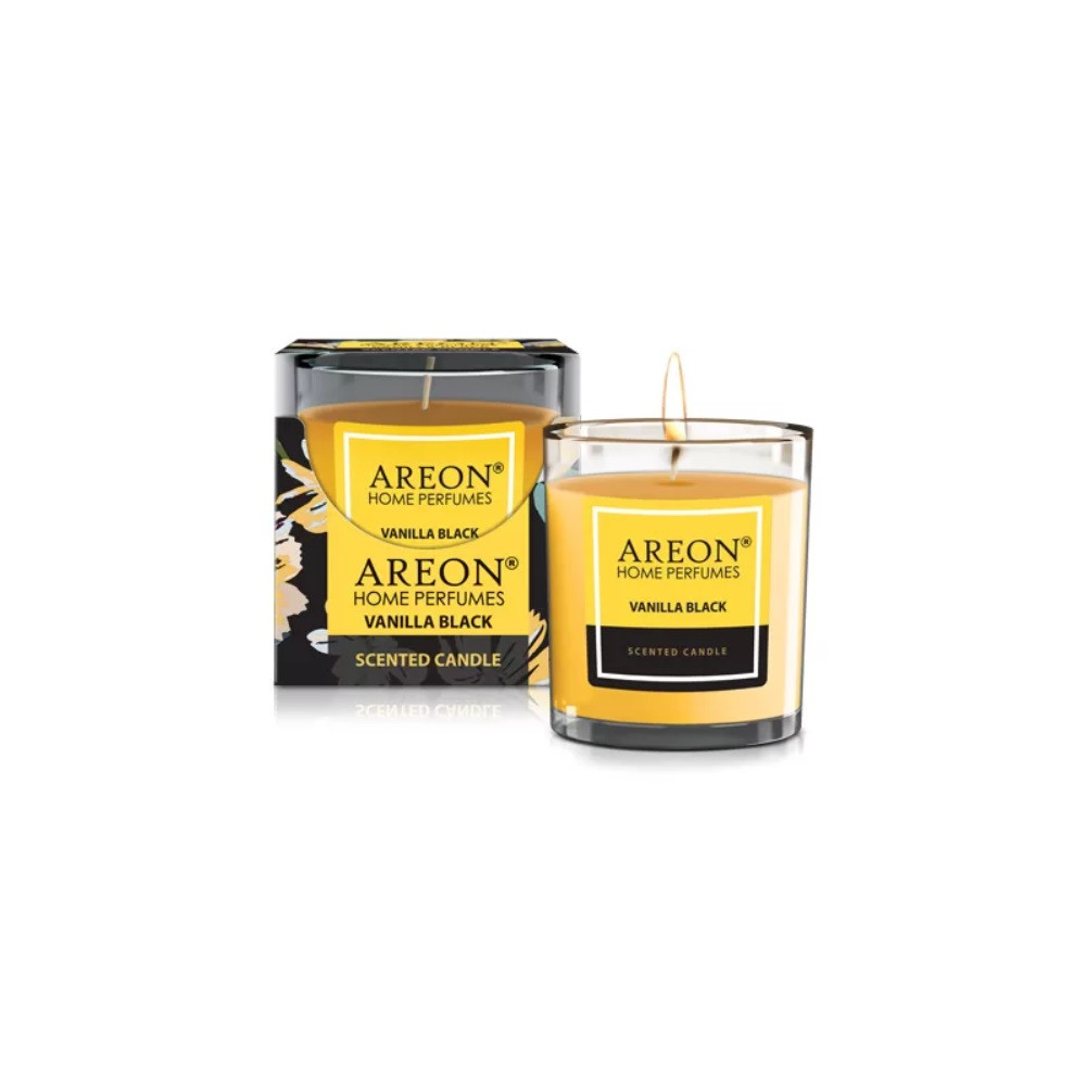 Aromatinė žvakė Vanilla Black, 120g (~25 h) │Areon-Namų kvapai-Interjero detalės