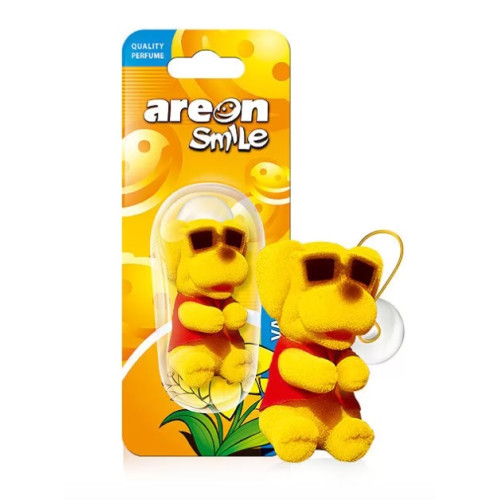 AREON Smile toy - Vanilla oro gaiviklis / Yellow Dog-Salono priežiūros priemonės-Autochemija