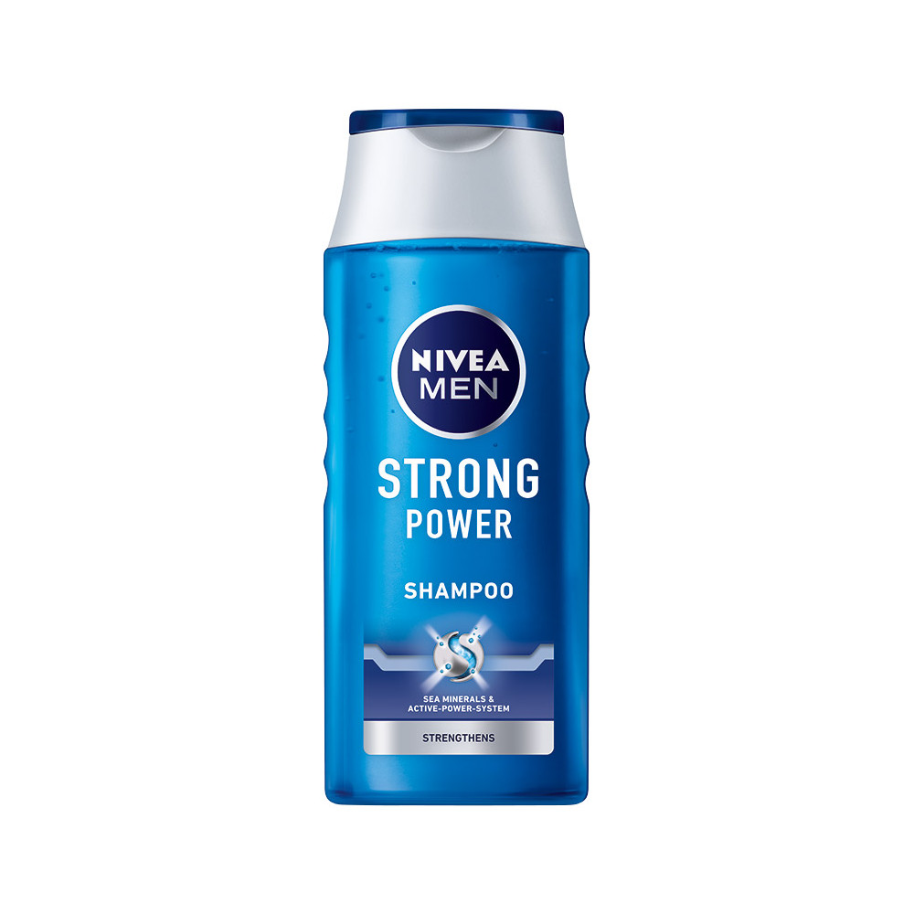 Šampūnas NIVEA Men, Strong Power, 400 ml-Šampūnai-Plaukų priežiūros priemonės