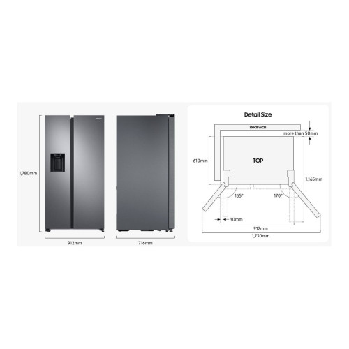 ŠALDYTUVAS SAMSUNG RS68CG883ES9EF-Šaldytuvai-Stambi virtuvės technika