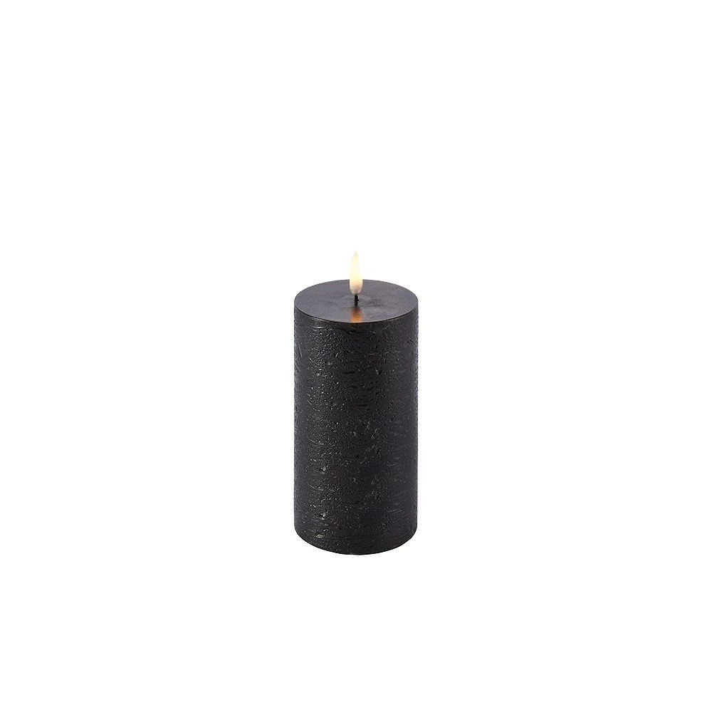 LED ŽVAKĖ UYUNI Forest black, Rustic, 7,8x15 cm-Žvakės ir žvakidės-Interjero detalės