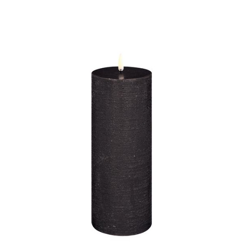 LED ŽVAKĖ UYUNI Forest black, Rustic, 7,8x 20 cm-Žvakės ir žvakidės-Interjero detalės