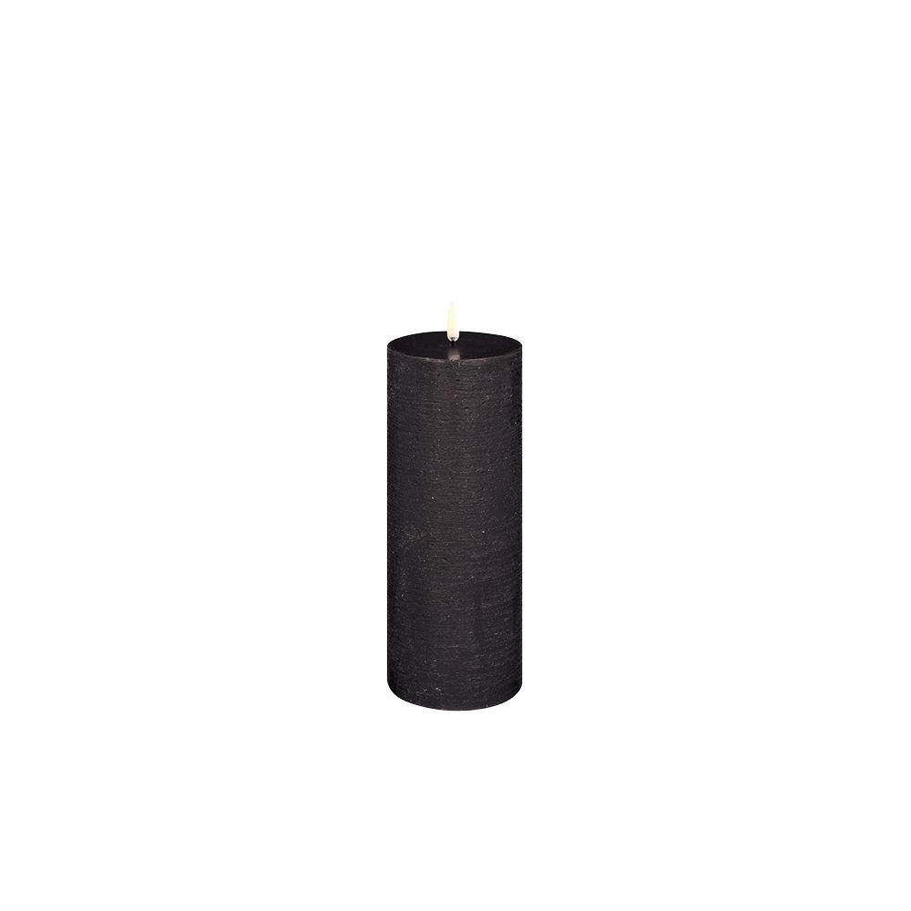 LED ŽVAKĖ UYUNI Forest black, Rustic, 7,8x 20 cm-Žvakės ir žvakidės-Interjero detalės