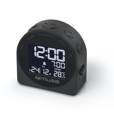 Žadintuvas Muse Portable Travelling Alarm Clock M-09C Black-Radijo prietaisai-Garso technika