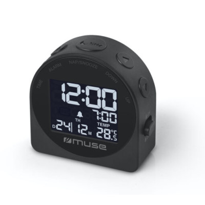 Žadintuvas Muse Portable Travelling Alarm Clock M-09C Black-Radijo prietaisai-Garso technika