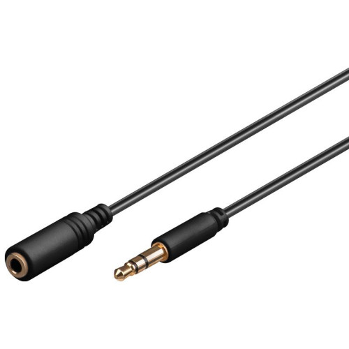 Kabelis Goobay Headphone and audio AUX extension cable, 3.5 mm, 3-pin,slim 97122-Priedai