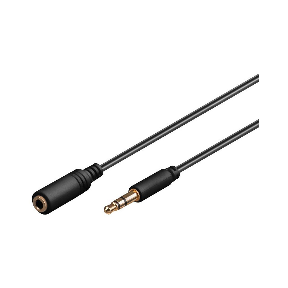 Kabelis Goobay Headphone and audio AUX extension cable, 3.5 mm, 3-pin,slim 97122-Priedai