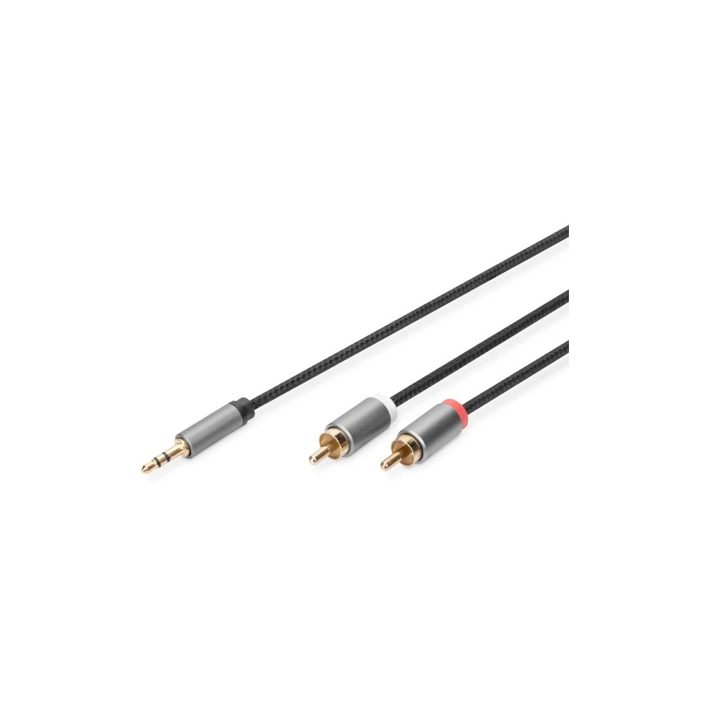 Skirstytuvas Digitus Stereo 3.5mm to 2RCA Splitter Y, M to M DB-510330-018-S 3.5mm stereo, 2x