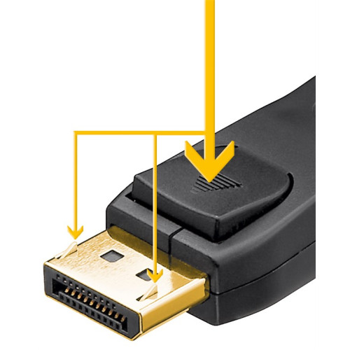 Kabelis Goobay DisplayPort connector cable 2.0 Black DP to DP 2 m-Priedai audio-video