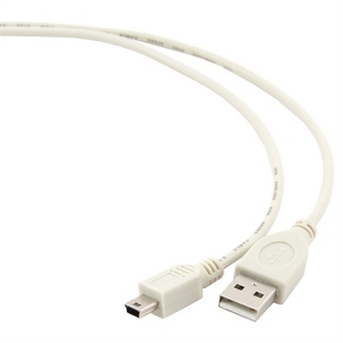 Kabelis Gembird Mini-USB cable, 1.8m (white)-Laidai, kabeliai, adapteriai-IT technika