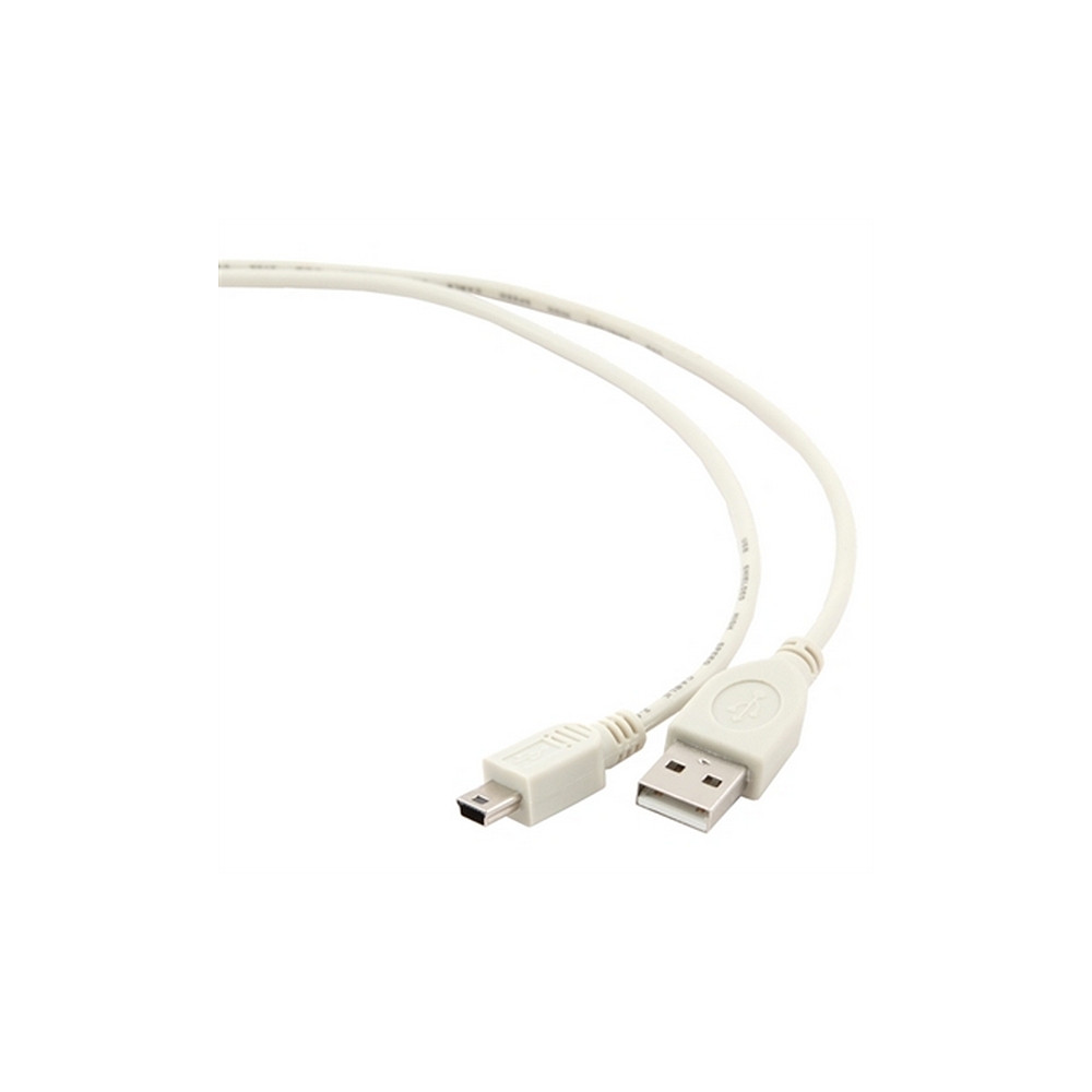 Kabelis Gembird Mini-USB cable, 1.8m (white)-Laidai, kabeliai, adapteriai-IT technika