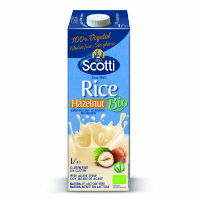 Ekologiškas ryžių ir lazdyno riešutų gėrimas SCOTTI, 1l, LT-EKO-001 (M)-Veganiški