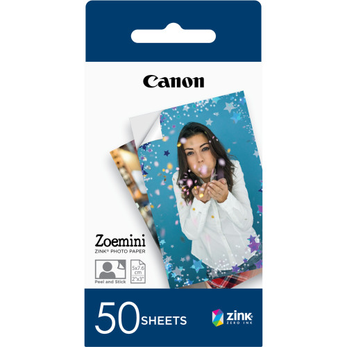 Canon photo paper Zink ZP-2030 50 sheets-Fotoplokštelės momentiniams fotoaparatams-Tradicinė