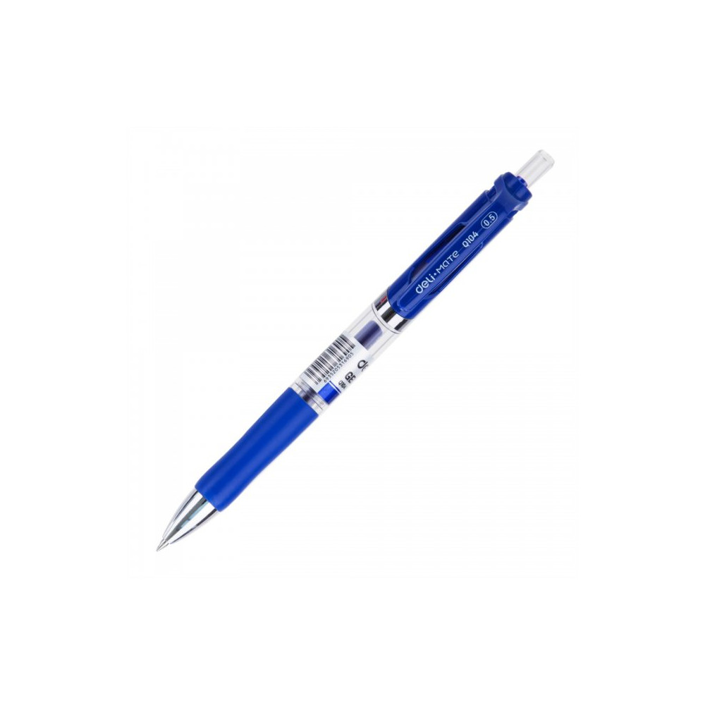 Gelinis rašiklis Deli Q10430, 0,5 mm mėlynos spalvos-Rašikliai-Rašymo priemonės