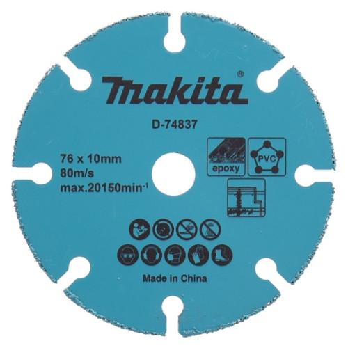 Diskas su kietmetaliu MAKITA 76x10x1,7mm-Medžio pjovimo diskai-Pjovimo diskai