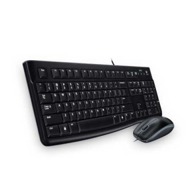 Logitech MK120 Combo Laidinė klaviatūra + pelė, USB, RUS, Juoda-Klaviatūros, pelės ir