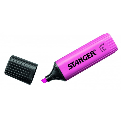 Stanger Teksto žymeklis 1-5 mm, rožinis, pakuotėje 10 vnt. 180004000-Žymekliai-Rašymo priemonės